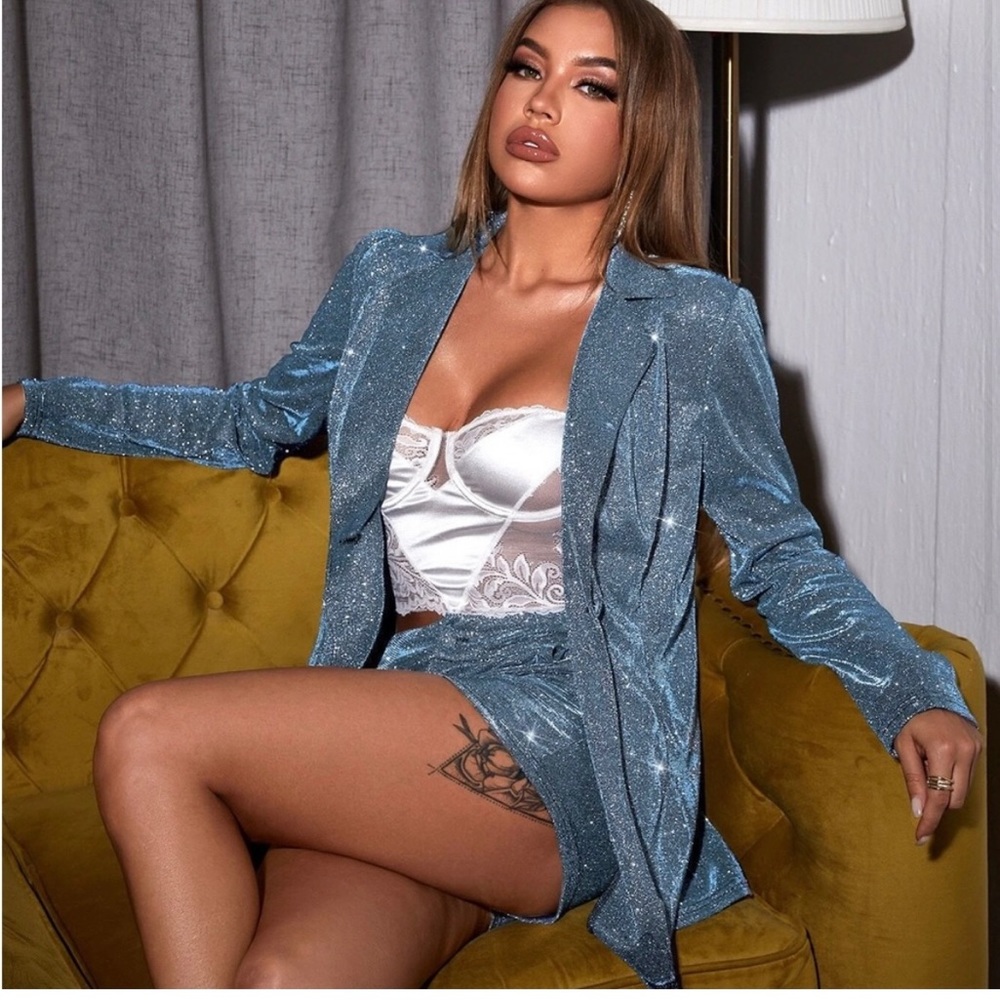 Sparkle short suit set